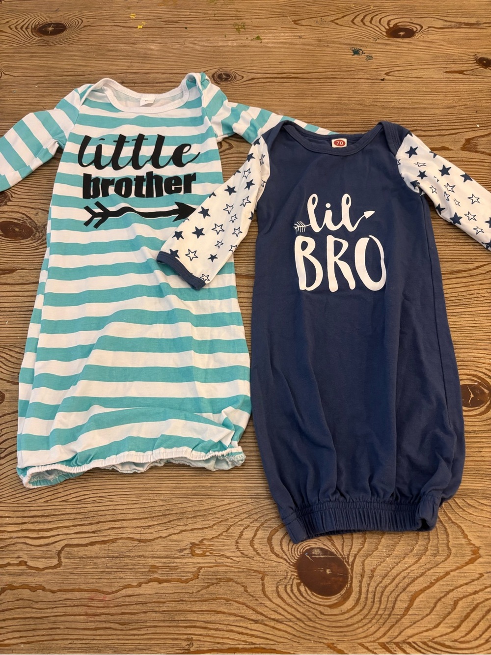 Set of 2 little brother baby gowns